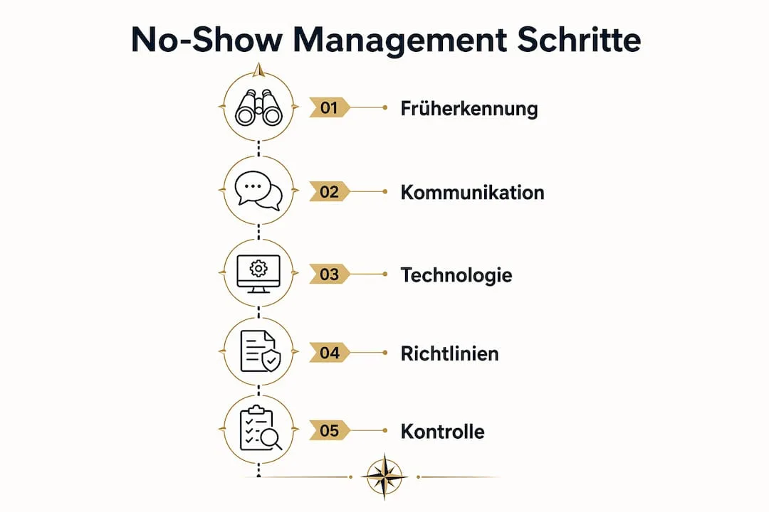 Infografik: So läuft das No-Show-Management ab